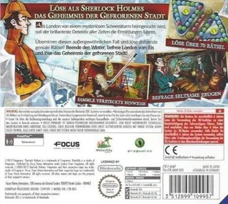Sherlock Holmes : Le Mystère de la Ville de Glace - Dos