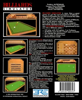 Billiards II Simulator - Dos