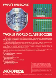 Microprose Soccer - Dos