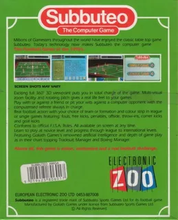 Subbuteo - The Computer Game - Dos