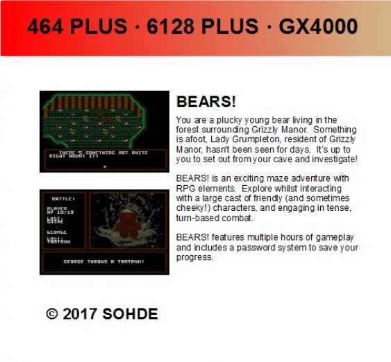 Bears! dos