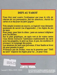 Défi Au Tarot - Dos