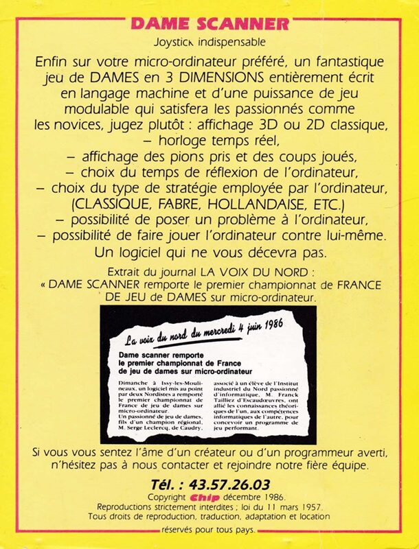 Jaquette arrière