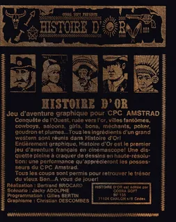 Histoire D'or - Dos