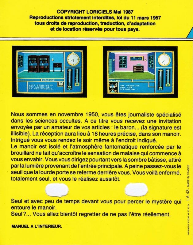 Jaquette arrière