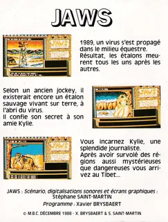 Jaws : Le Dernier Etalon - Dos