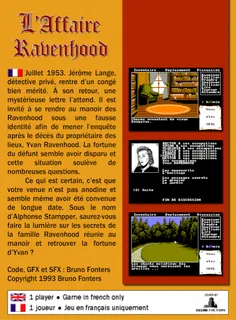 L' Affaire Ravenhood - Dos