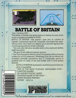 La Bataille D'Angleterre - Dos