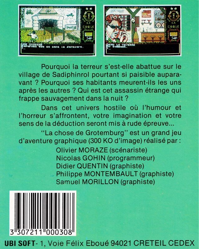 Jaquette arrière