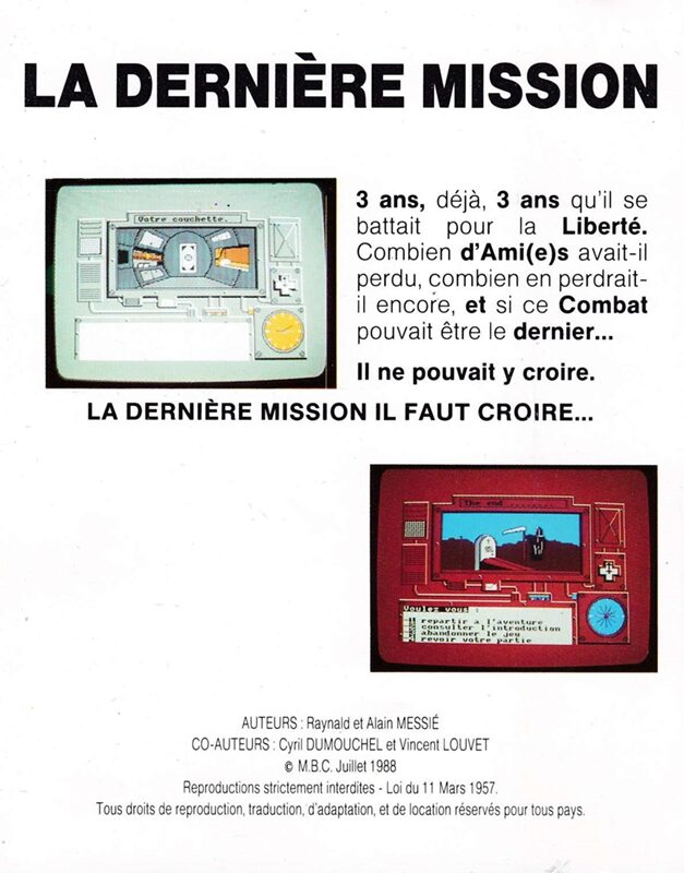 Jaquette arrière