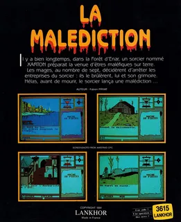 La Malédiction - Dos