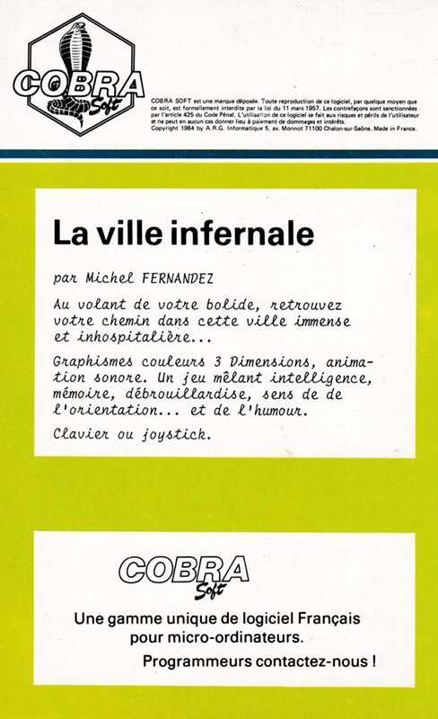 Jaquette arrière