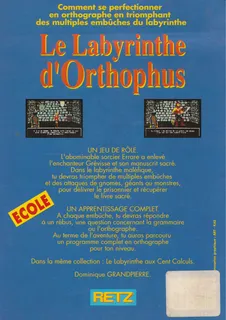 Le Labyrinthe D'Orthophus - Dos