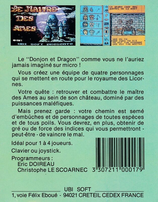 Jaquette arrière