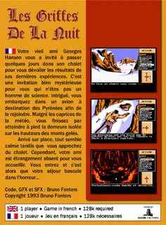 Les Griffes de la Nuit - Dos