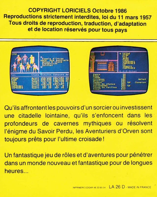 Jaquette arrière