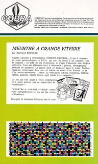 Meurtre à Grande Vitesse - Dos