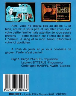 Peur Sur Amityville - Dos