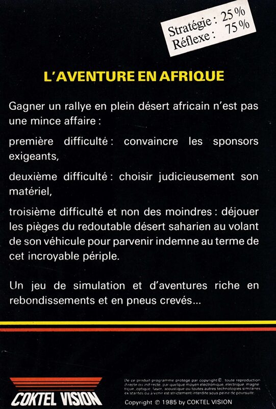 Jaquette arrière