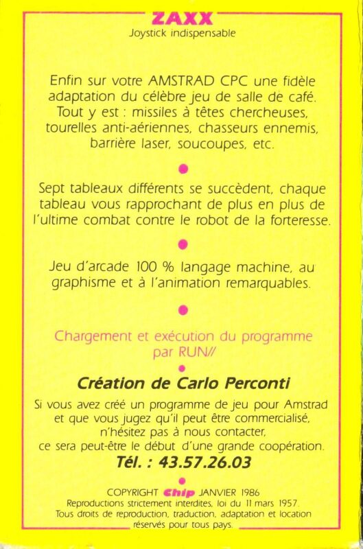 Jaquette arrière