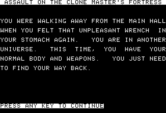 Eamon Adventure #009 - Assault On the Clonemaster