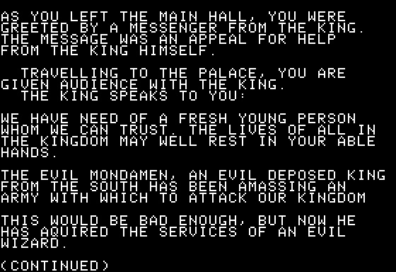 Eamon Adventure #016 - The Caves of Mondamen