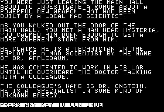 Eamon Adventure #025 - Nuclear Nightmare