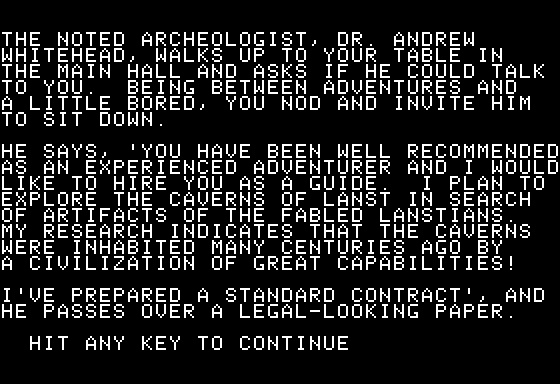 Eamon Adventure #041 - The Caverns of Lanst