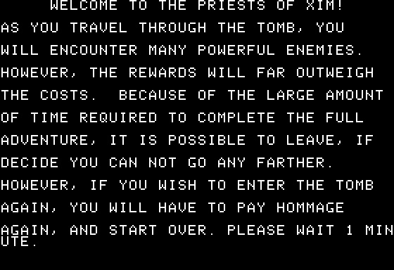Eamon Adventure #043 - Priests of Xim!