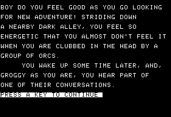 Eamon Adventure #044 - Escape From the Orc Lair