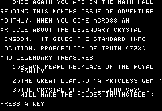 Eamon Adventure #054 - Crystal Mountain