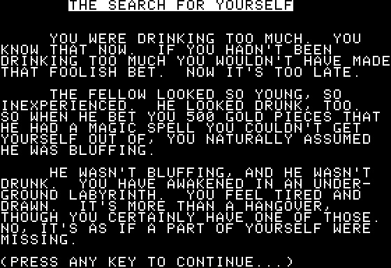 Eamon Adventure #083 - The Search for Yourself