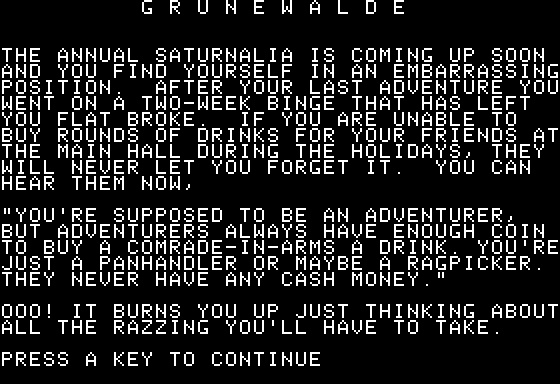 Eamon Adventure #119 - Grunewalde