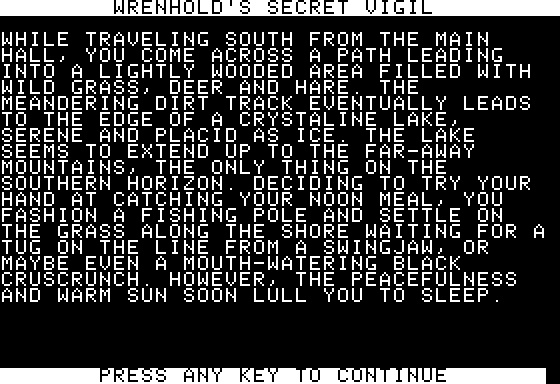 Eamon Adventure #121 - Wrenhold's Secret Vigil