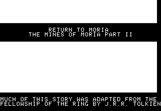Eamon Adventure #129 - Return to Moria