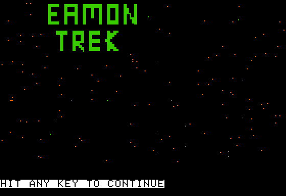 Eamon Adventure #133 - The Final Frontier