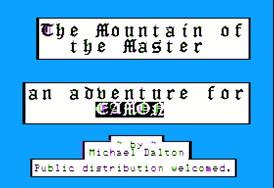 Eamon Adventure #172 - The Mountain of the Master