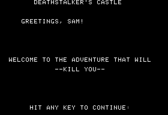 Eamon Adventure #214 - Deathstalker's Castle