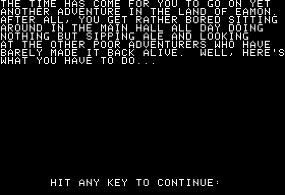 Eamon Adventure #220 - Catacombs of Terror