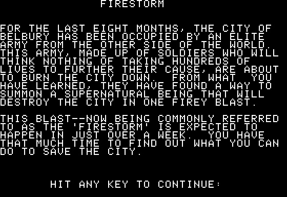Eamon Adventure #229 - Firestorm