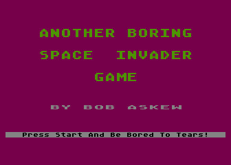 Another Boring Space Invader Game