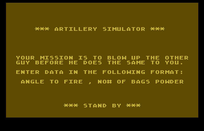 Artillery Simulator