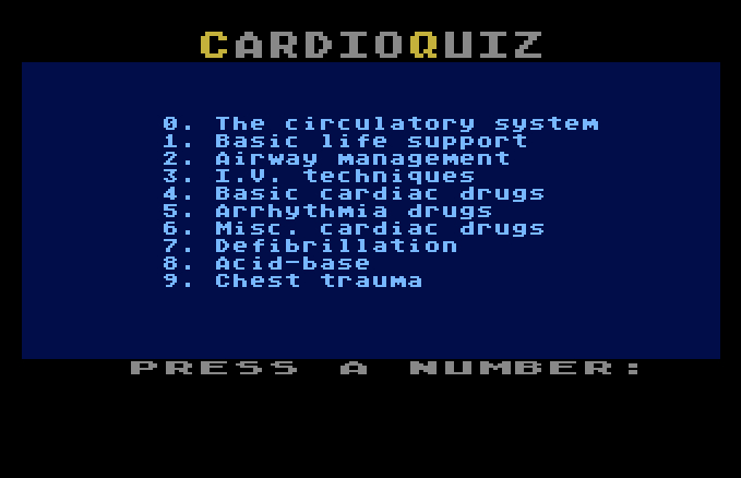 Cardio Quiz