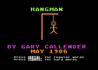 Hangman Gary Callender