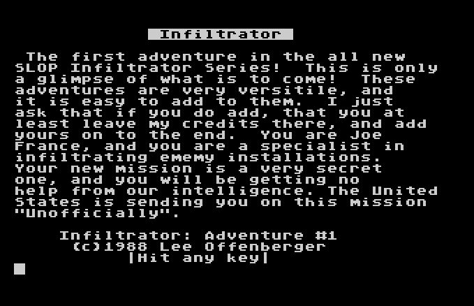 Infiltrator - Adventure #1