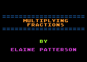 Multiplying Fractions