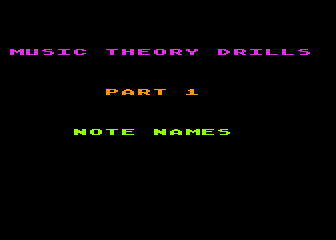 Music Theory Drills Part 1