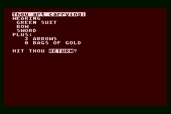 SoftSide Adventure of the Month 14 : Robin Hood