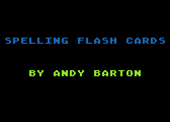 Spelling Flashcards