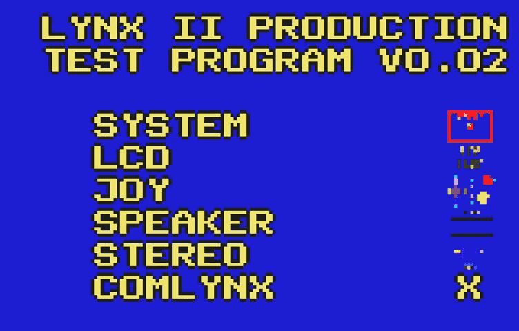 Lynx II Production Test Program